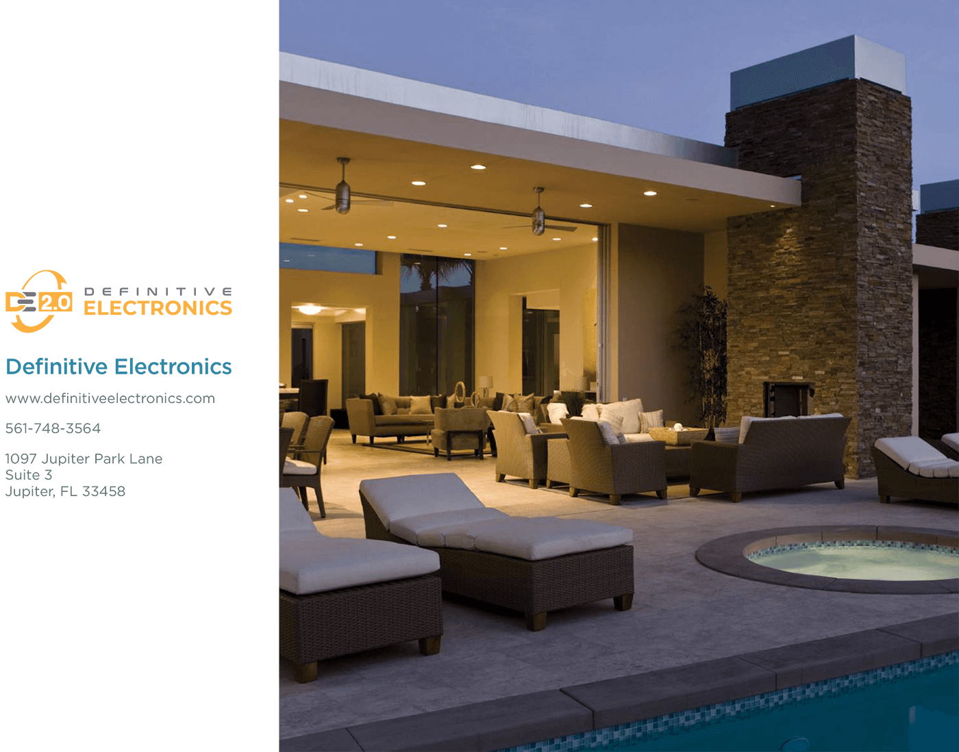 Definitive Electronics Brochure Location Background