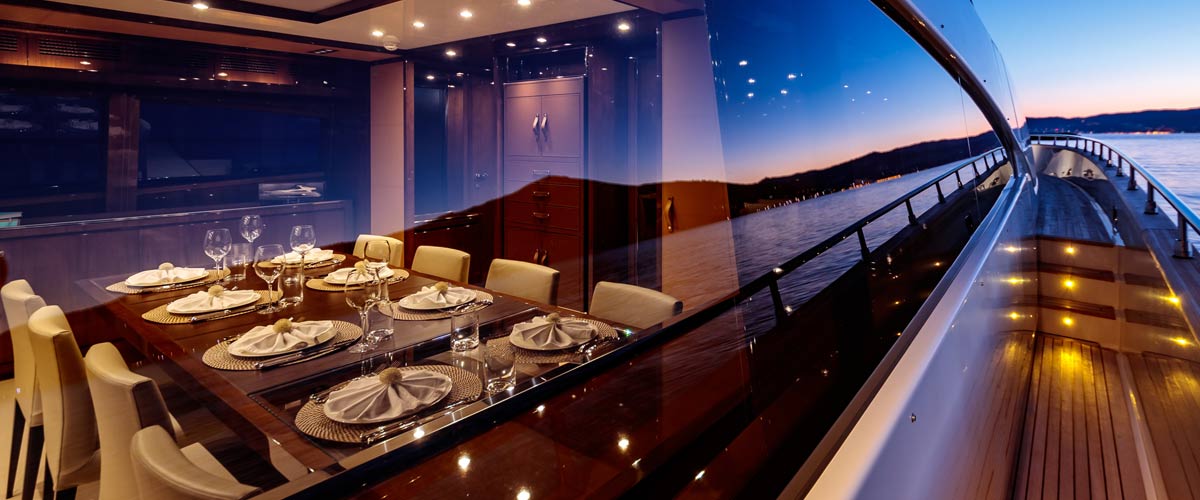 Dining Salon on a Yacht