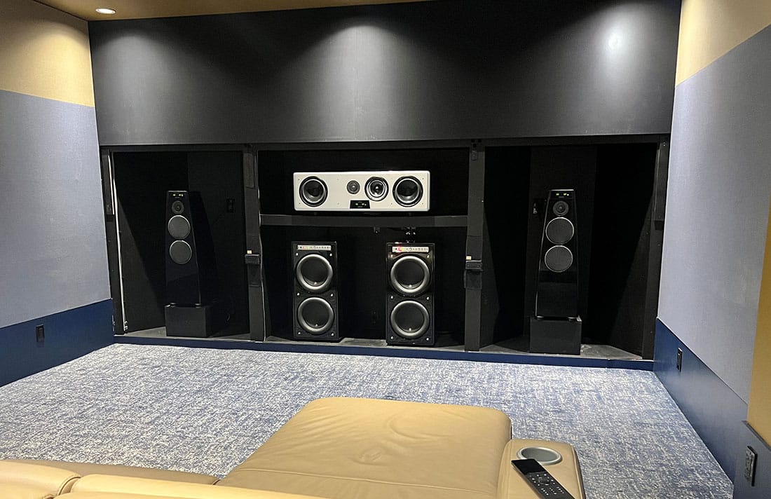 Behind the scene look at high-end speakers for a Palm Beach home theater installation