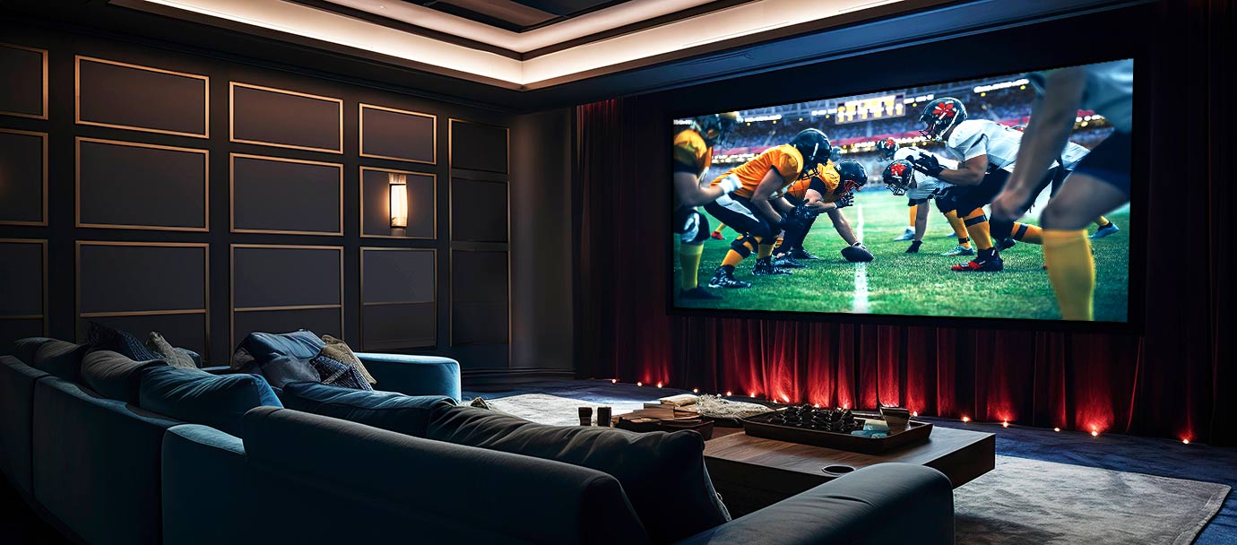 home theaters and video walls for sports fans