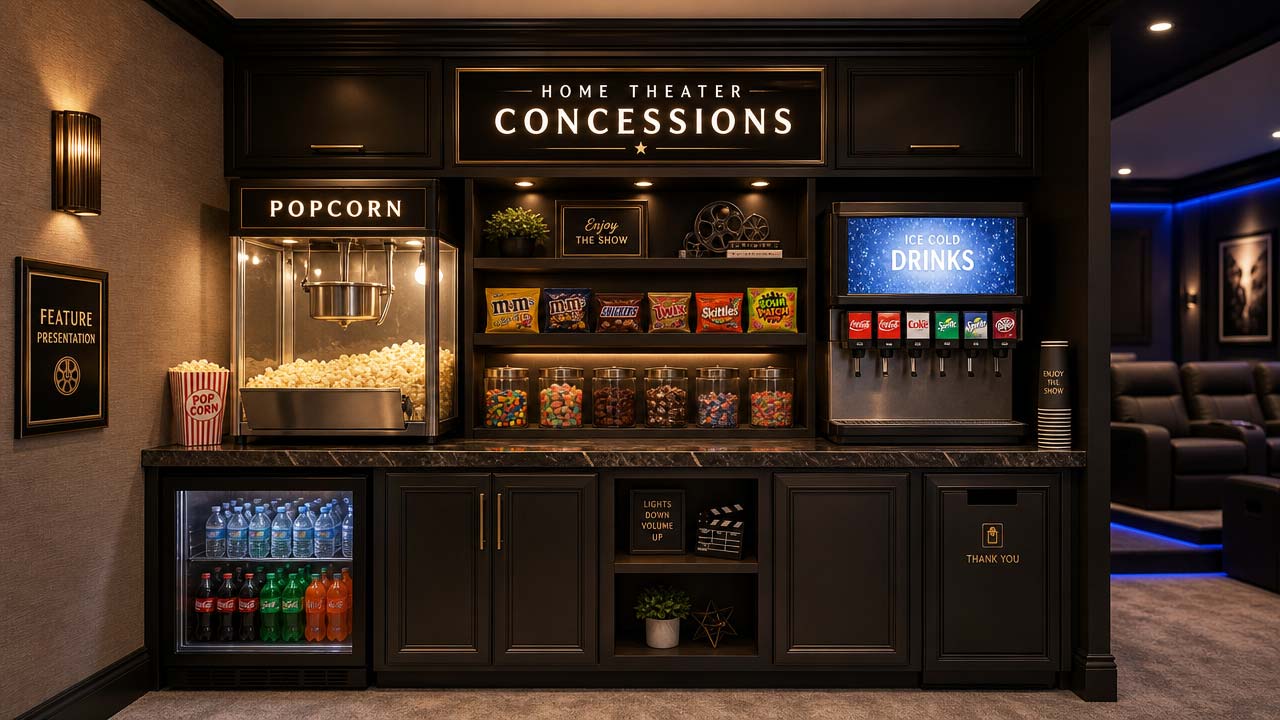 home theater concessions stand