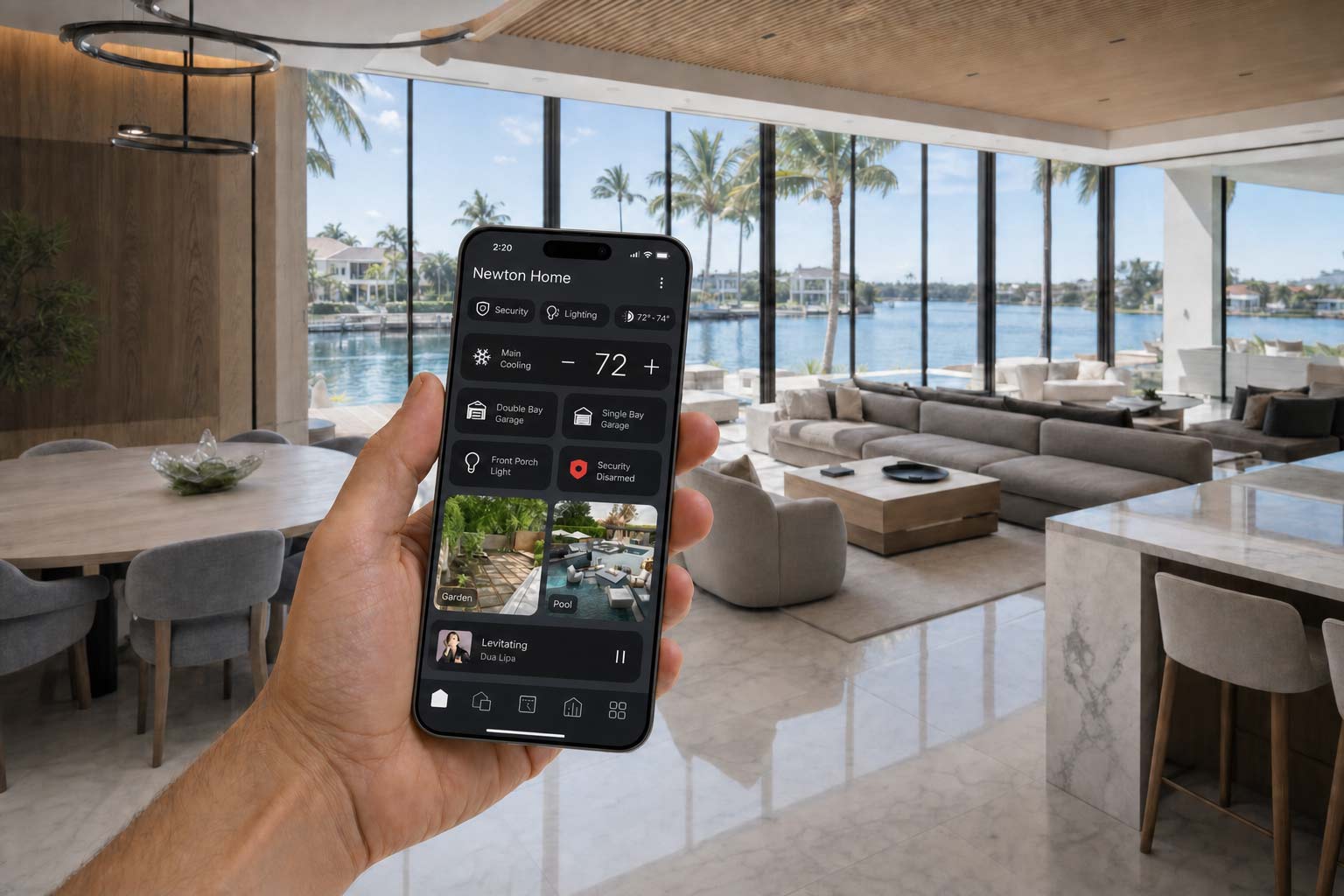 Control4 app on smart phone