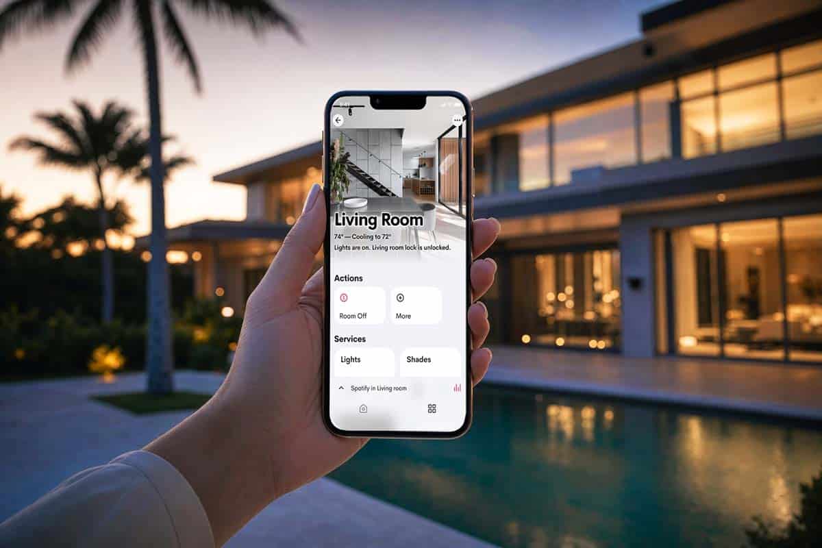 Crestron app on your smart phone