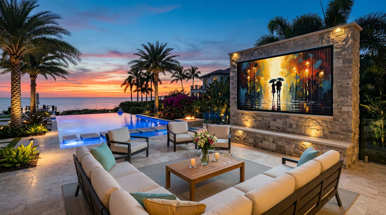 Plan the technology needed for your outdoor living spaces