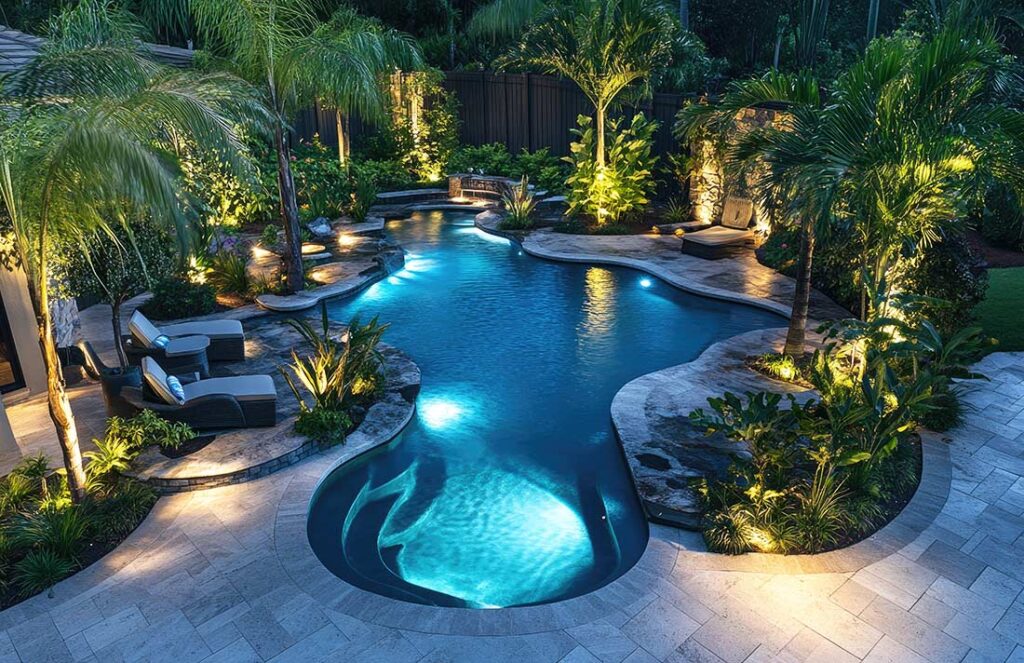 Luxury landscape lighting Boca Raton Florida