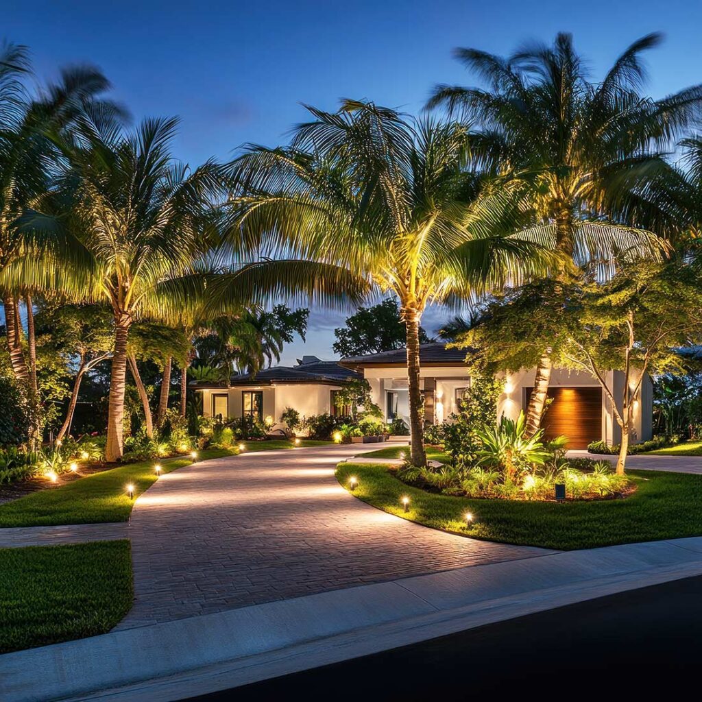 Luxury landscape lighting Miami and Ft Lauderdale